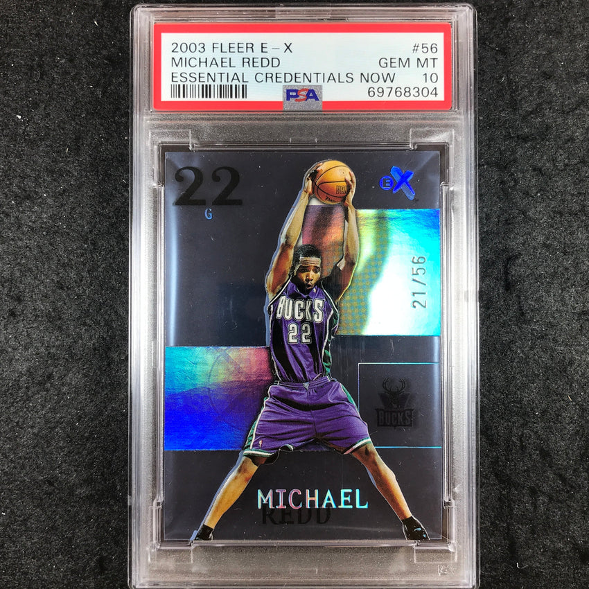 2003 Fleer E-X MICHAEL REDD Essential Credentials Now 21/56 #56 PSA 10 (304)