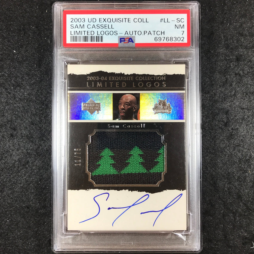 2003 UD Exquisite Collection SAM CASSELL Limited Logos Auto 11/75 PSA 7 (302)