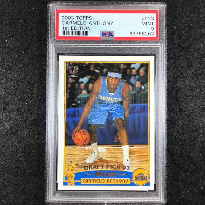 2003 Topps CARMELO ANTHONY Rookie 1st Edition #223 PSA 9 (263)