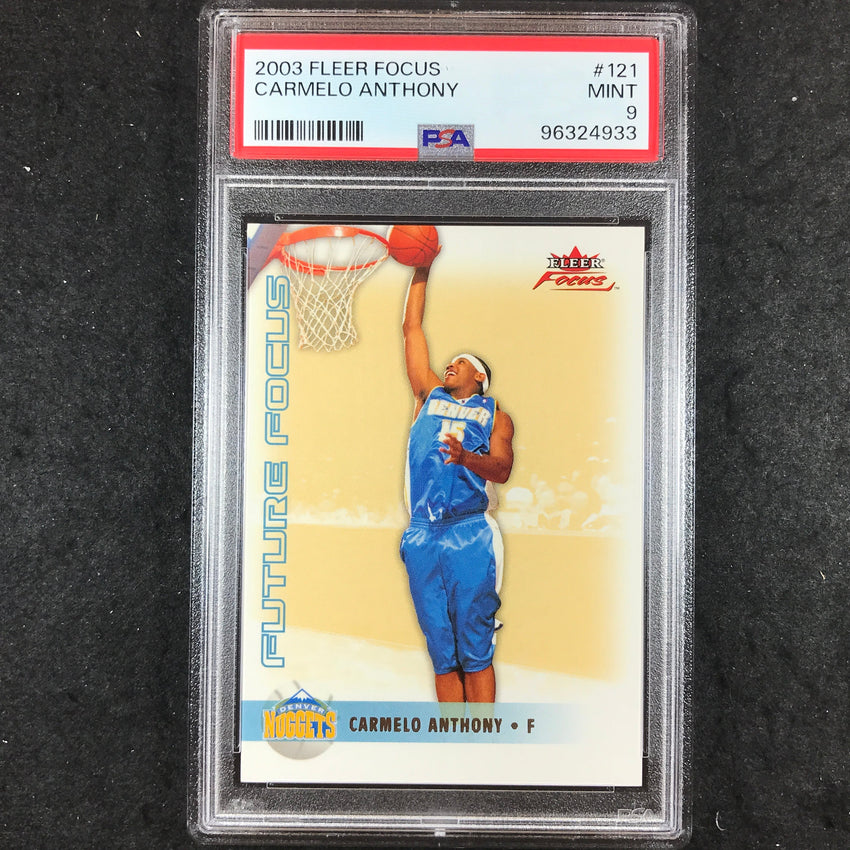 2003 Fleer Focus CARMELO ANTHONY Rookie Future Focus #121 PSA 9 (933)