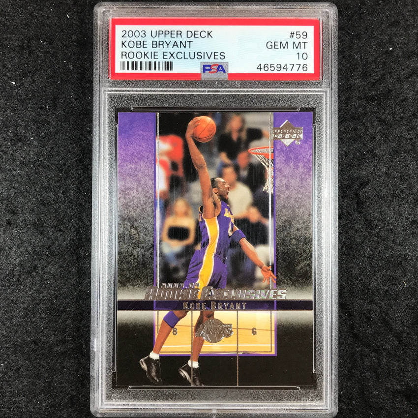 2003 Upper Deck KOBE BRYANT 2003-04 Rookie Exclusives #59 PSA 10 (776)