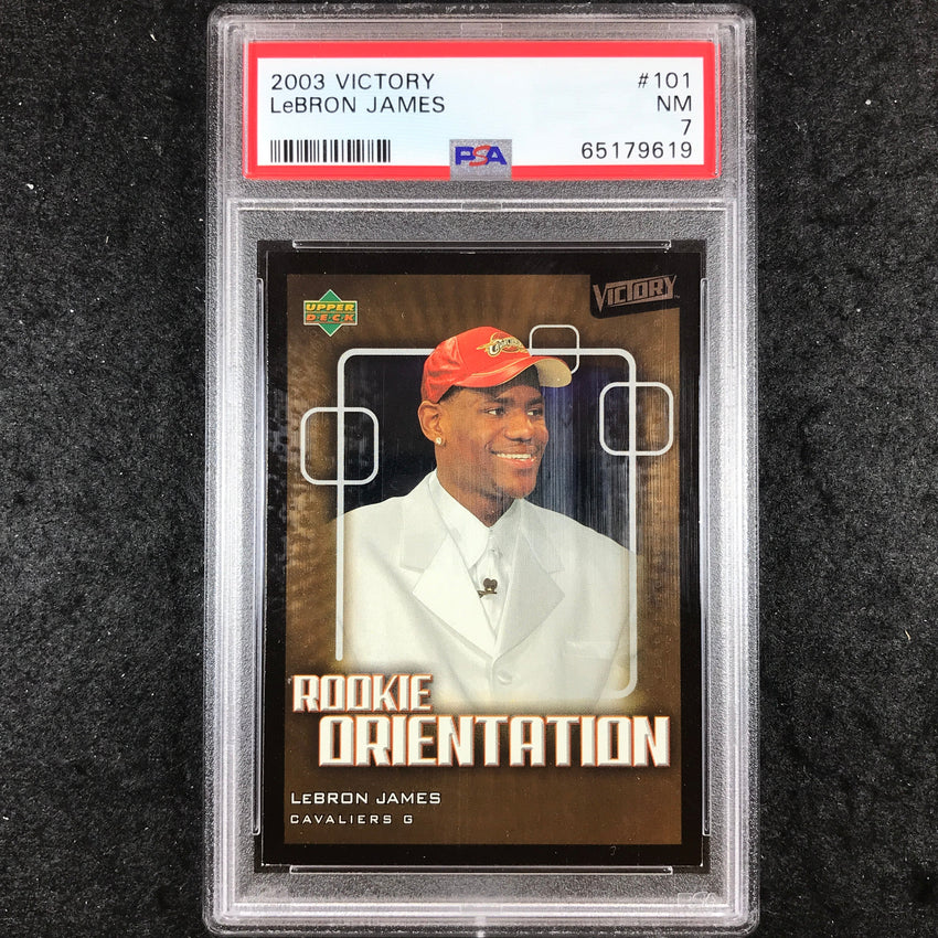2003 Victory LEBRON JAMES Rookie Orientation #101 PSA 7 (619)