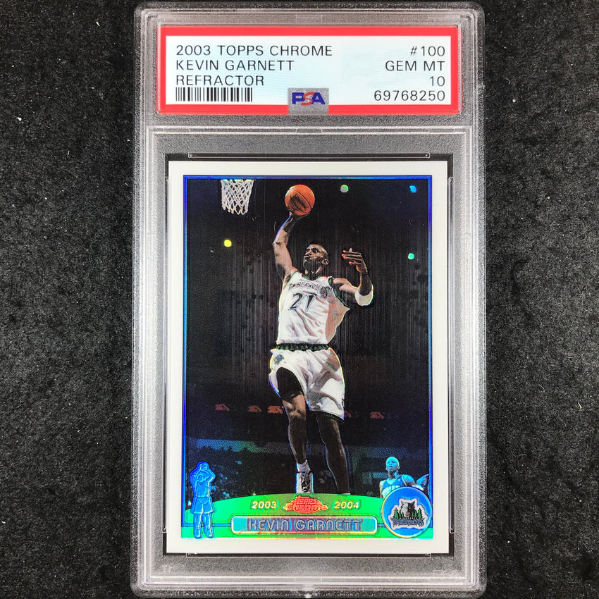 2003 Topps Chrome KEVIN GARNETT Refractor #100 PSA 10 (250)