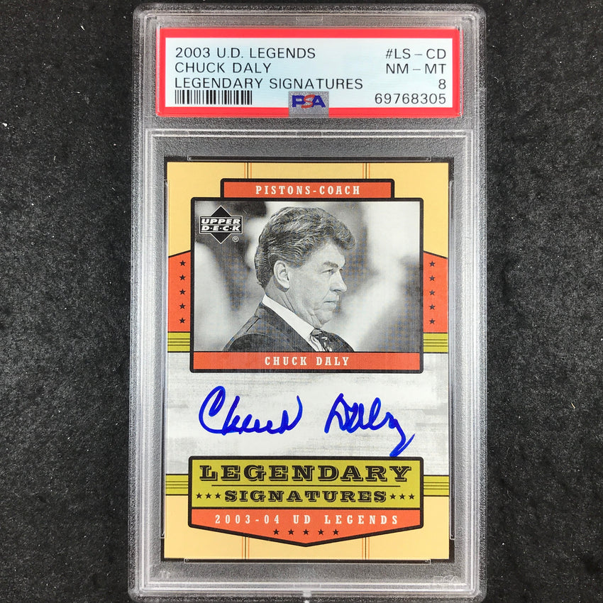 2003 U.D. Legends CHUCK DALY Legendary Signatures Auto #LS-CD PSA 8 (305)