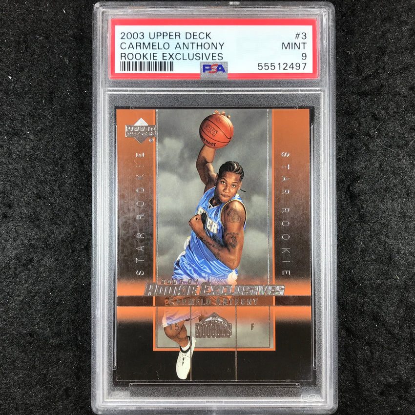 2003 Upper Deck CARMELO ANTHONY Rookie Exclusives #3 PSA 9 (497)