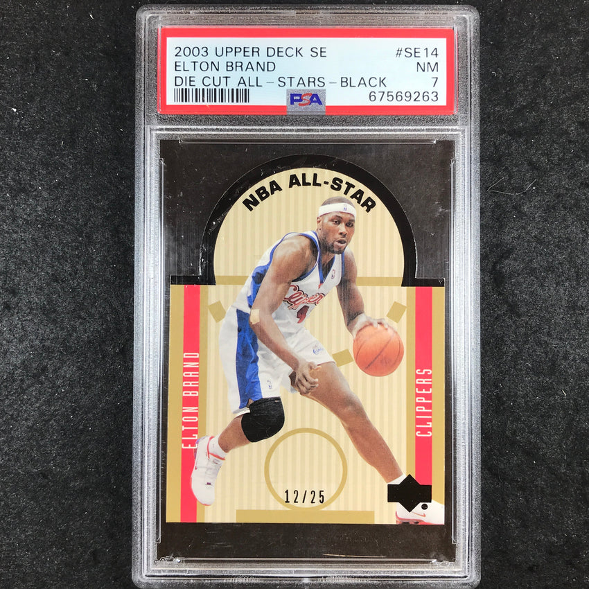2003 Upper Deck SE ELTON BRAND Die-Cut All-Stars Black 12/25 #SE14 PSA 7 (263)