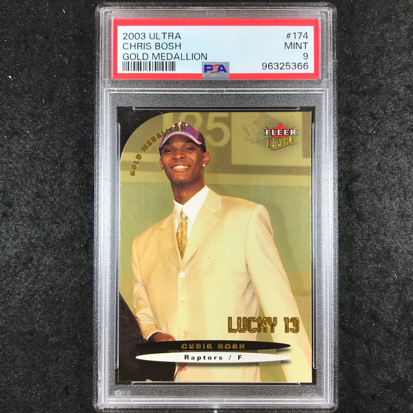 2003 Ultra CHRIS BOSH Rookie Gold Medallion #174 PSA 9 (366)