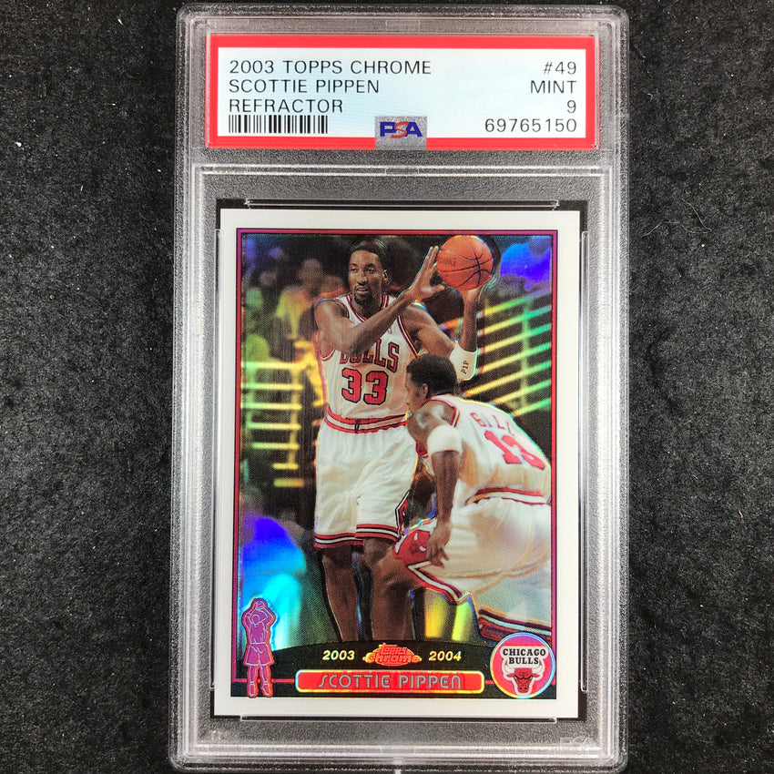 2003 Topps Chrome SCOTTIE PIPPEN Refractor #49 PSA 9 (150)