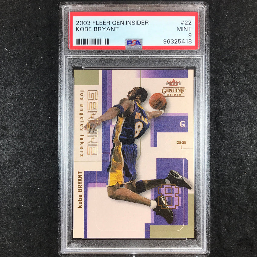 2003 Fleer Genuine Insider KOBE BRYANT #22 PSA 9 (418)