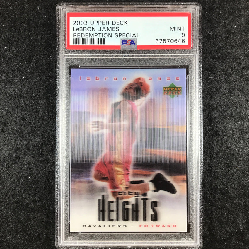 2003 Upper Deck LEBRON JAMES Rookie Redemption Special City Heights PSA 9 (646)