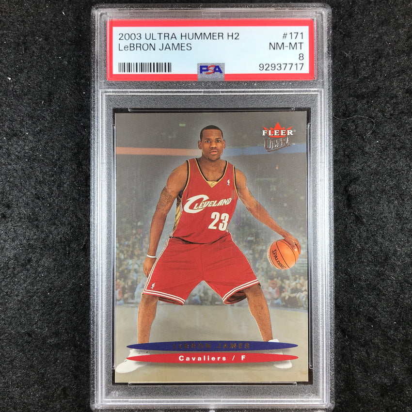 2003 Ultra Hummer H2 LEBRON JAMES Rookie #171 PSA 8 (717)