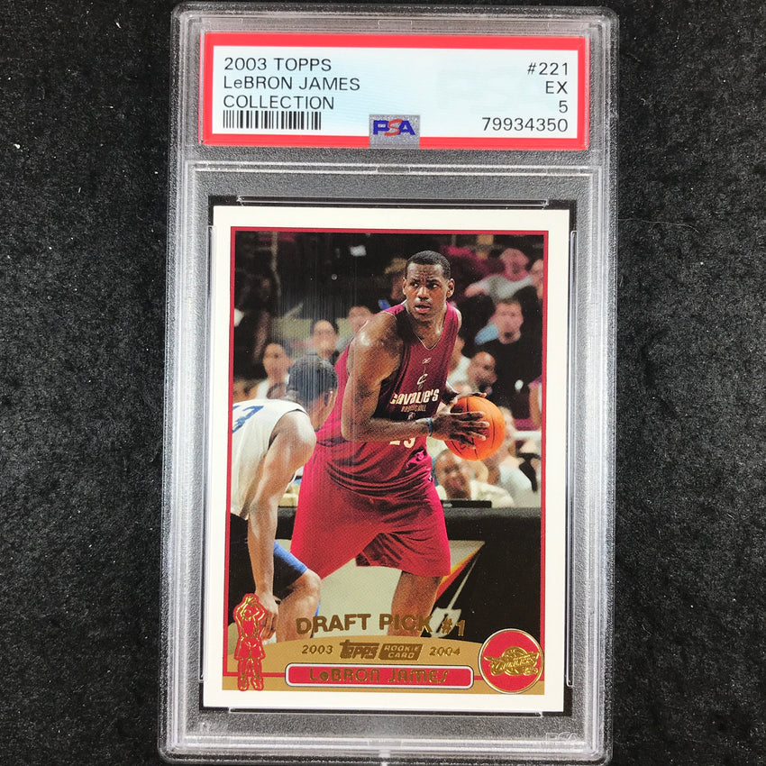 2003 Topps LEBRON JAMES Rookie Collection #221 PSA 5 (350)