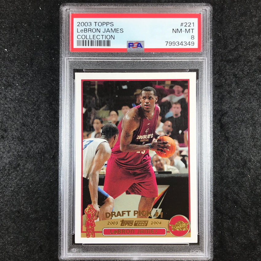 2003 Topps LEBRON JAMES Rookie Collection #221 PSA 8 (349)