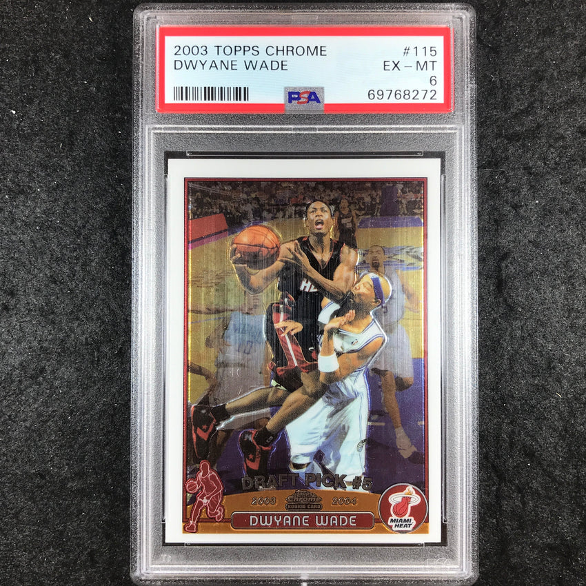 2003 Topps Chrome DWYANE WADE Rookie #115 PSA 6 (272)