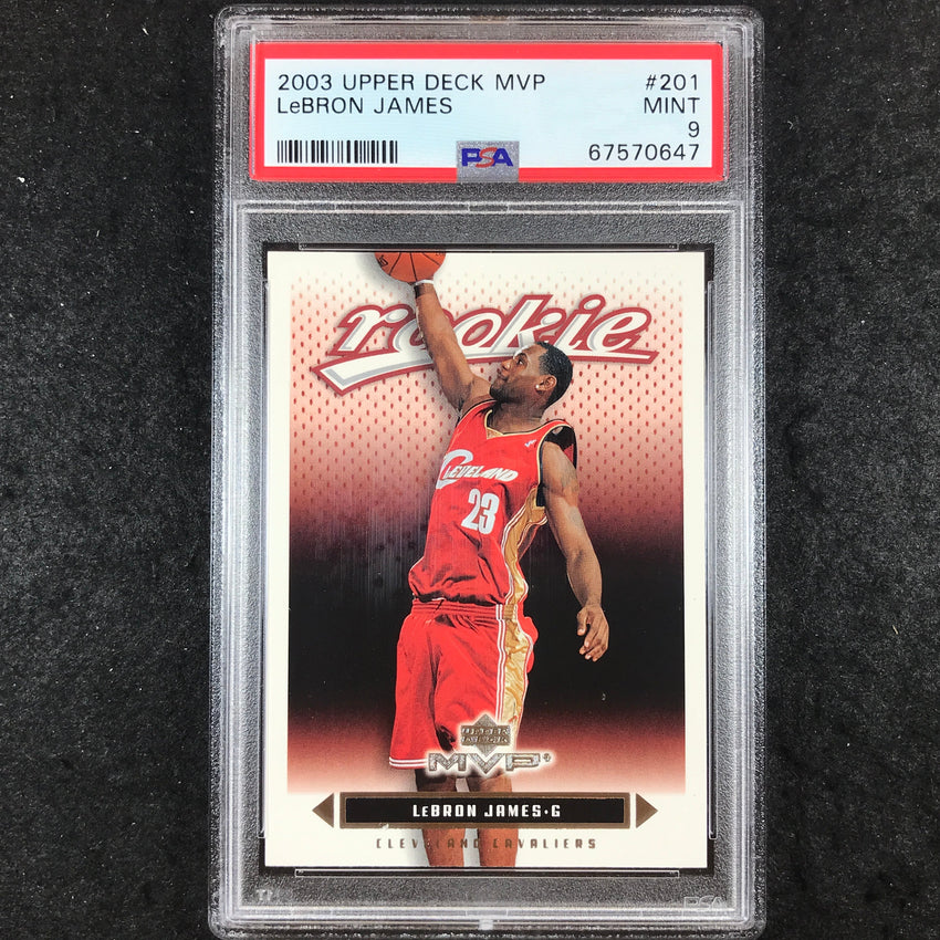 2003 Upper Deck MVP LEBRON JAMES Rookie #201 PSA 9 (647)