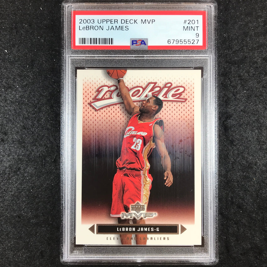 2003 Upper Deck MVP LEBRON JAMES Rookie #201 PSA 9 (527)
