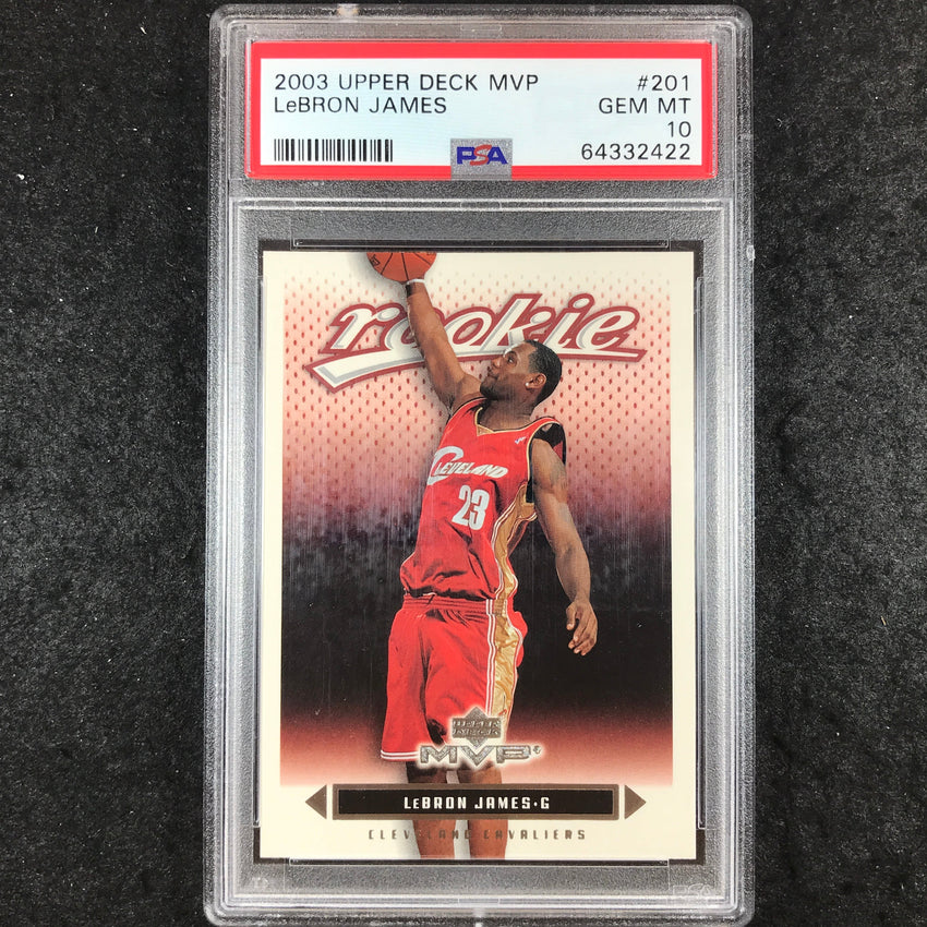 2003 Upper Deck MVP LEBRON JAMES Rookie #201 PSA 10 (422)