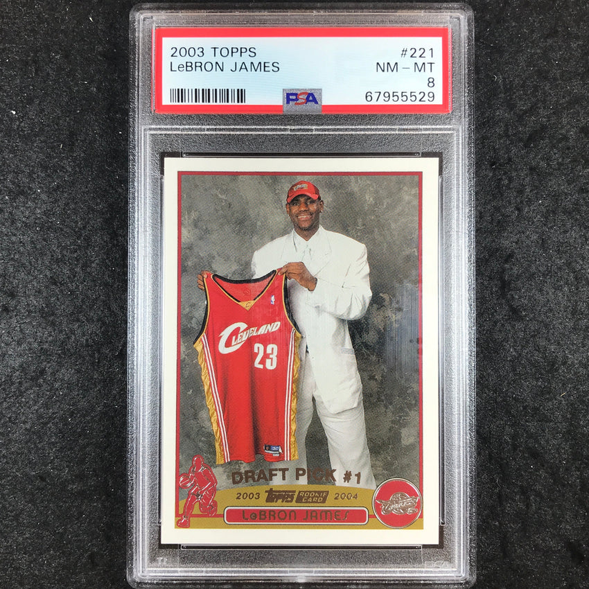 2003 Topps LEBRON JAMES Rookie #221 PSA 8 (529)