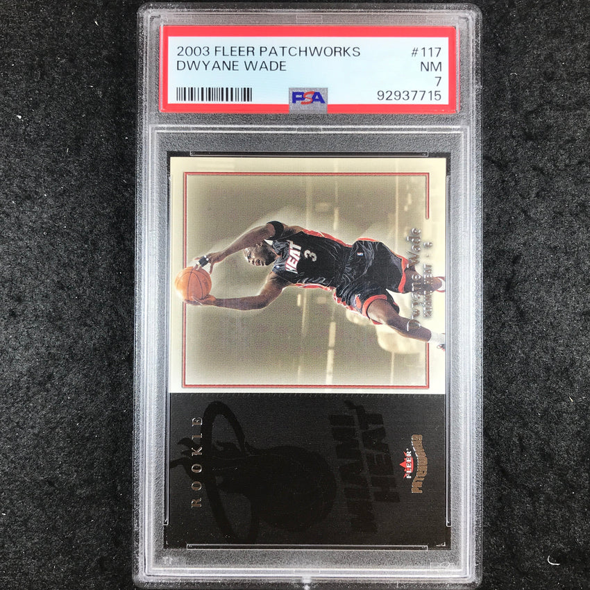 2003 Fleer Patchworks DWYANE WADE Rookie 200/799 #117 PSA 7 (715)