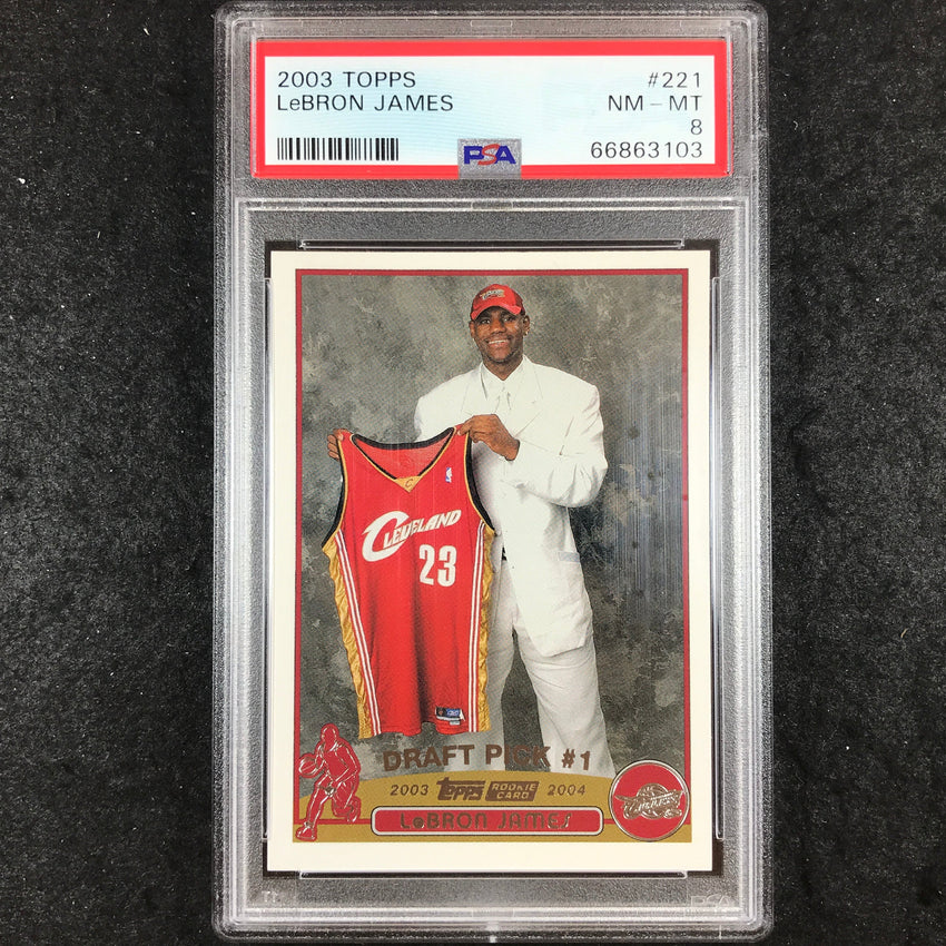2003 Topps LEBRON JAMES Rookie #221 PSA 8 (103)