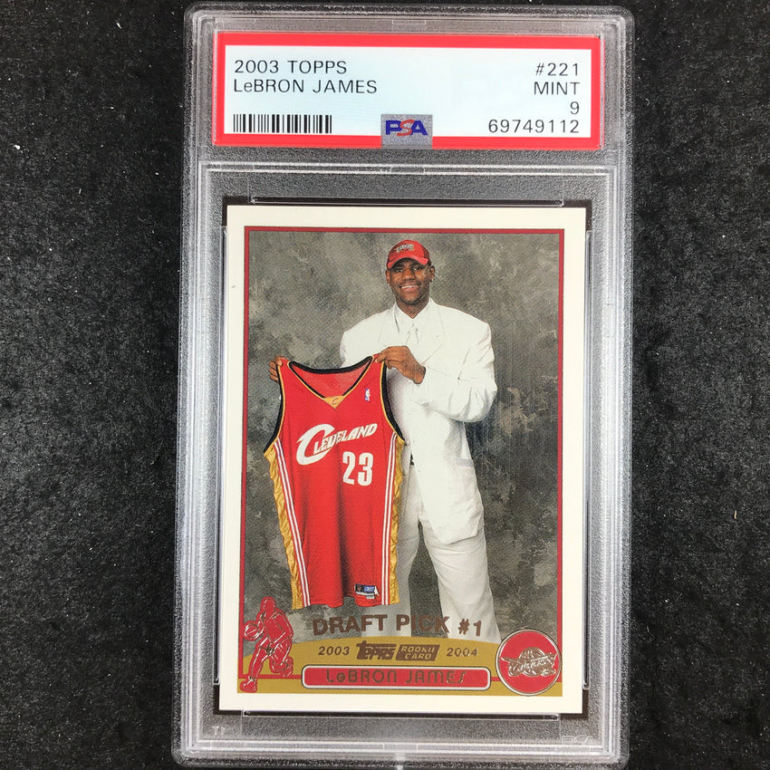 2003 Topps LEBRON JAMES Rookie #221 PSA 9 (112)