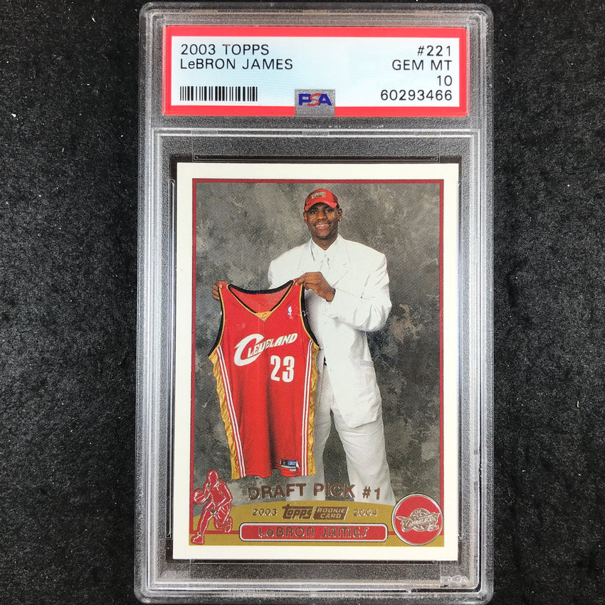 2003 Topps LEBRON JAMES Rookie #221 PSA 10 (466)