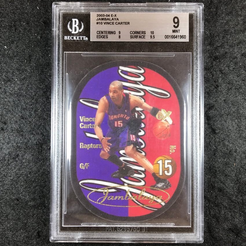 2003-04 E-X VINCE CARTER Jambalaya SSP #10 BGS 9 (960)