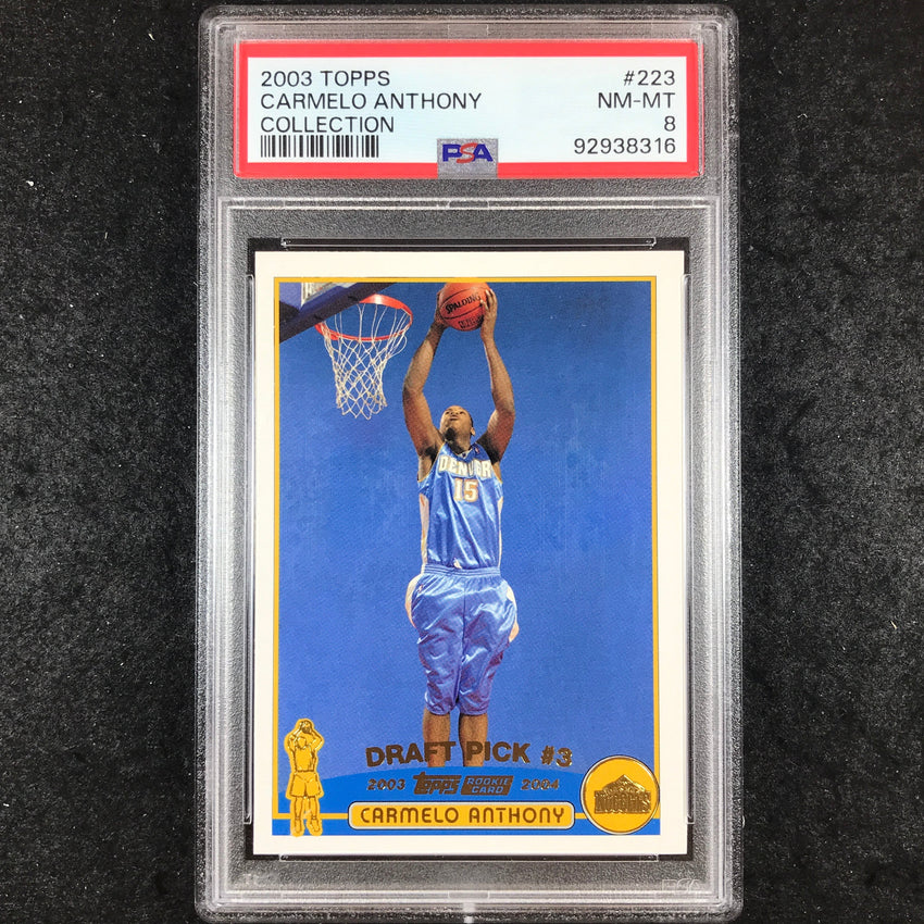 2003 Topps CARMELO ANTHONY Rookie Collection #223 PSA 8 (316)