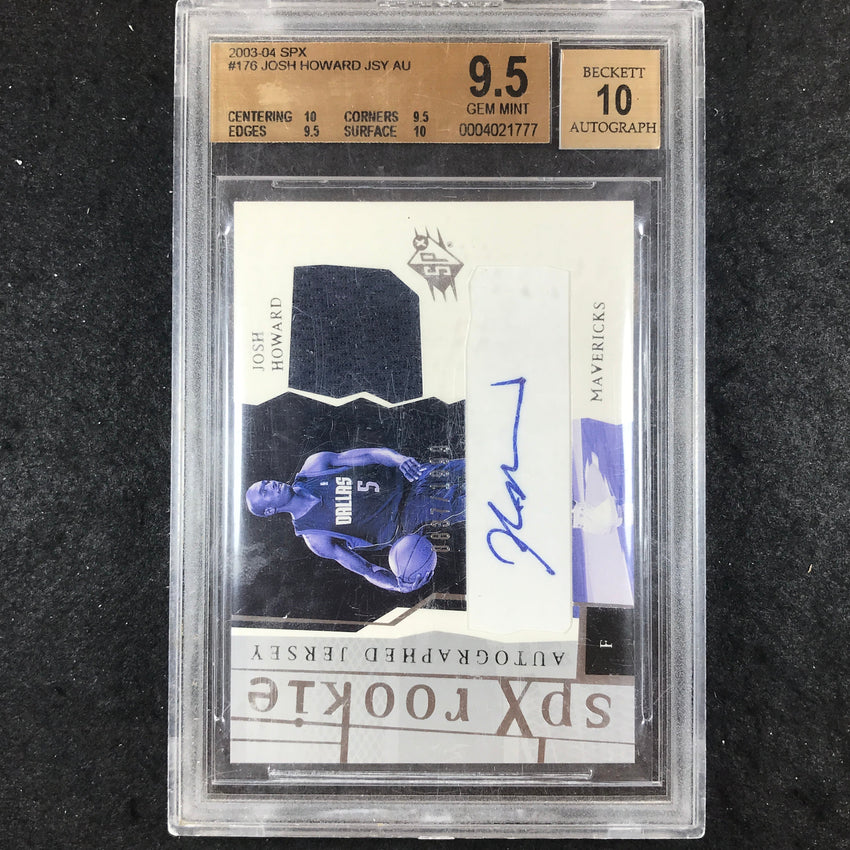 2003-04 SPx JOSH HOWARD Rookie Autographed Jersey 837/1999 BGS 9.5/10 (777)