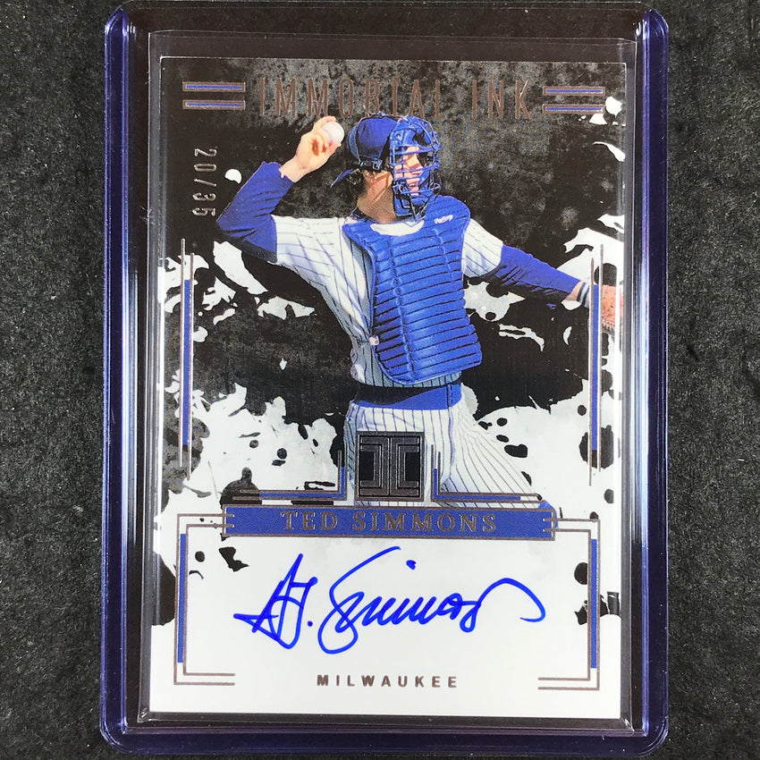 2025 Impeccable Baseball TED SIMMONS Immortal Ink Auto 20/35