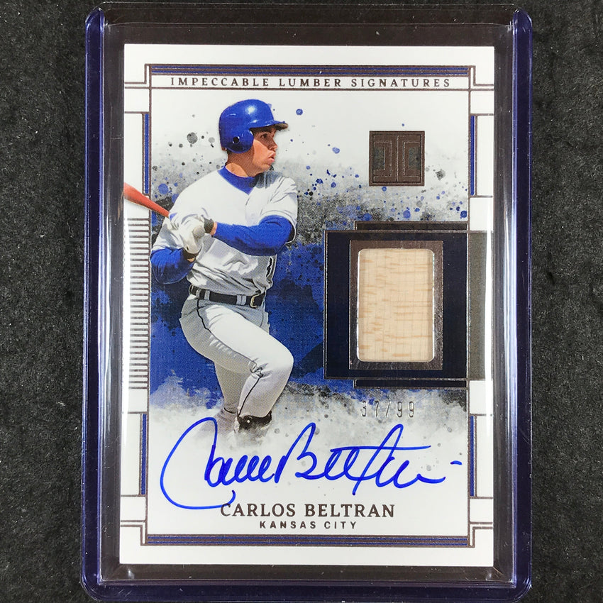 2025 Impeccable Baseball CARLOS BELTRAN Lumbar Signatures Relic Auto 37/99