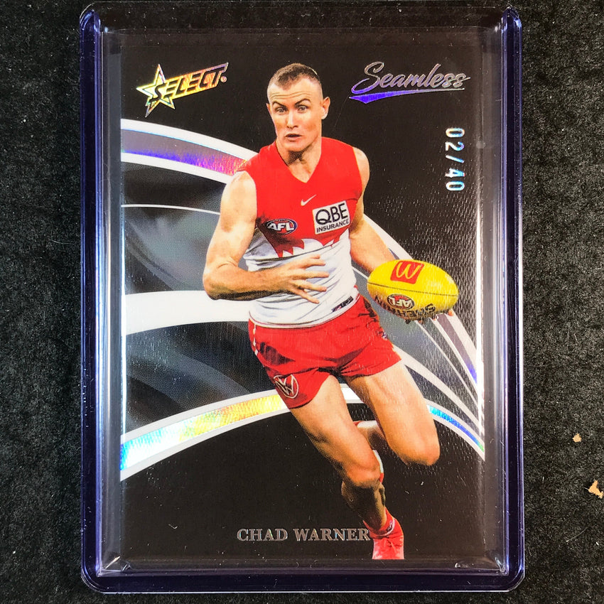 2025 Select AFL Seamless CHAD WARNER Black 02/40 #128