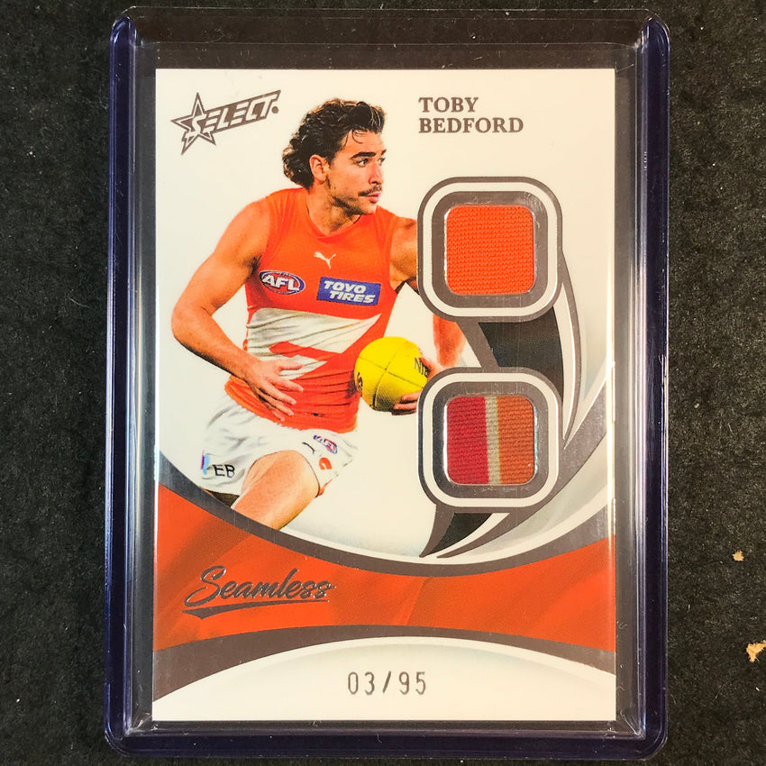 2025 Select AFL Seamless TOBY BEDFORD Solo Double Patch 03/95 #43