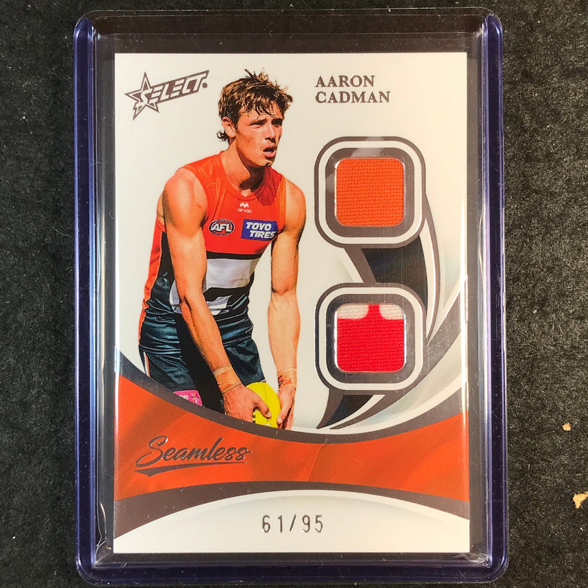 2025 Select AFL Seamless AARON CADMAN Solo Double Patch 61/95 #44