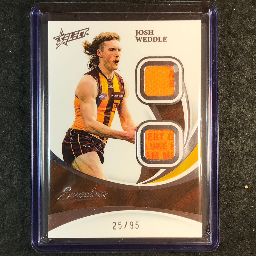 2025 Select AFL Seamless JOSH WEDDLE Solo Double Patch 25/95 #59
