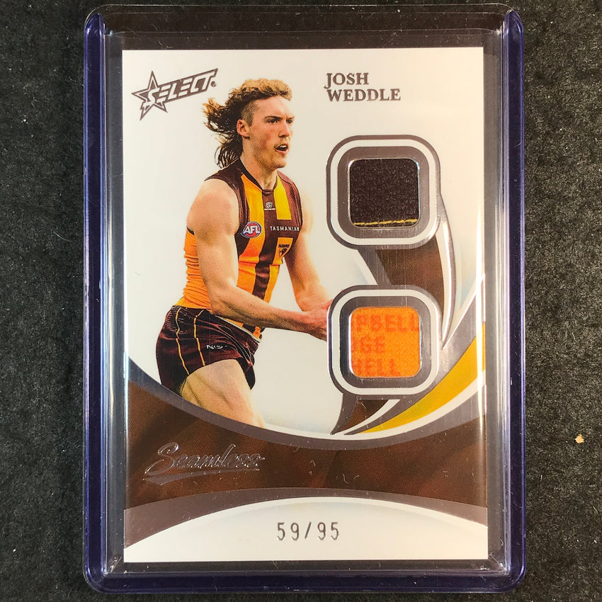 2025 Select AFL Seamless JOSH WEDDLE Solo Double Patch 59/95 #59