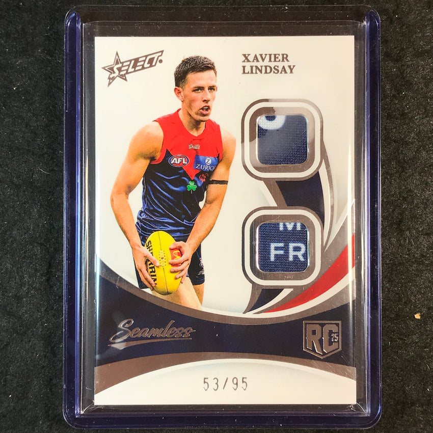 2025 Select AFL Seamless XAVIER LINDSAY Rookie Solo Double Patch 53/95 #63