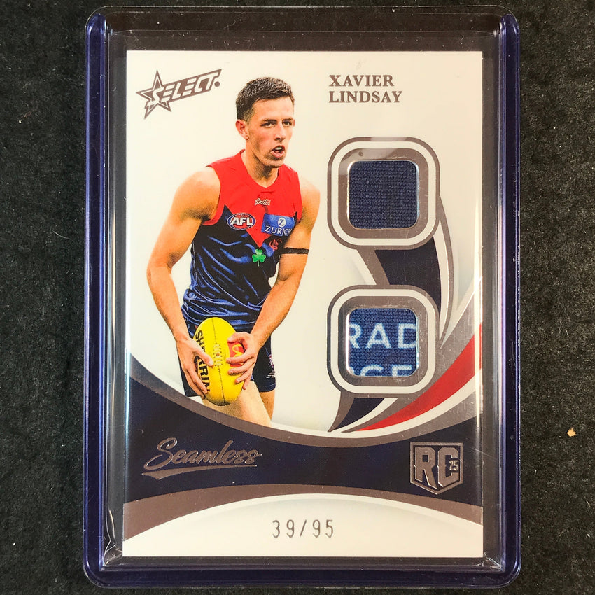 2025 Select AFL Seamless XAVIER LINDSAY Rookie Solo Double Patch 39/95 #63