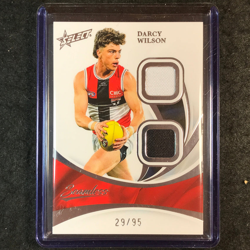 2025 Select AFL Seamless DARCY WILSON Solo Double Patch 29/95 #90