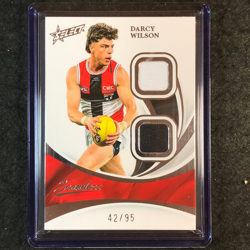 2025 Select AFL Seamless DARCY WILSON Solo Double Patch 42/95 #90
