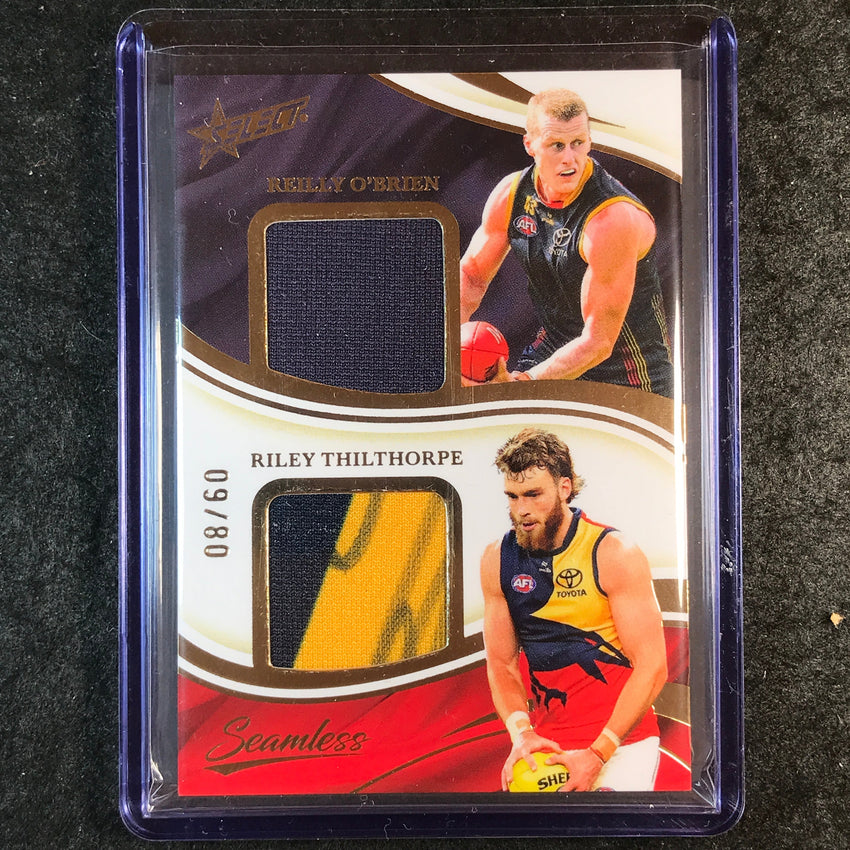 2025 Select AFL Seamless REILLY O'BRIEN RILEY THILTHORPE Dual Patch 08/60 #3