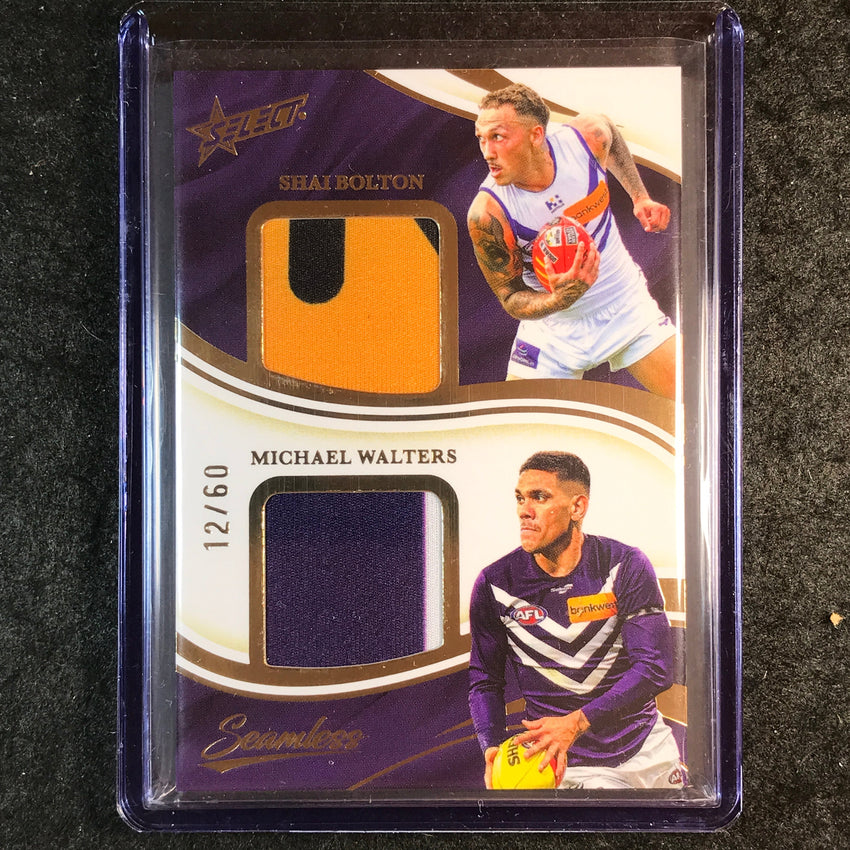 2025 Select AFL Seamless SHAI BOLTON MICHAEL WALTERS Dual Patch 12/60 #17