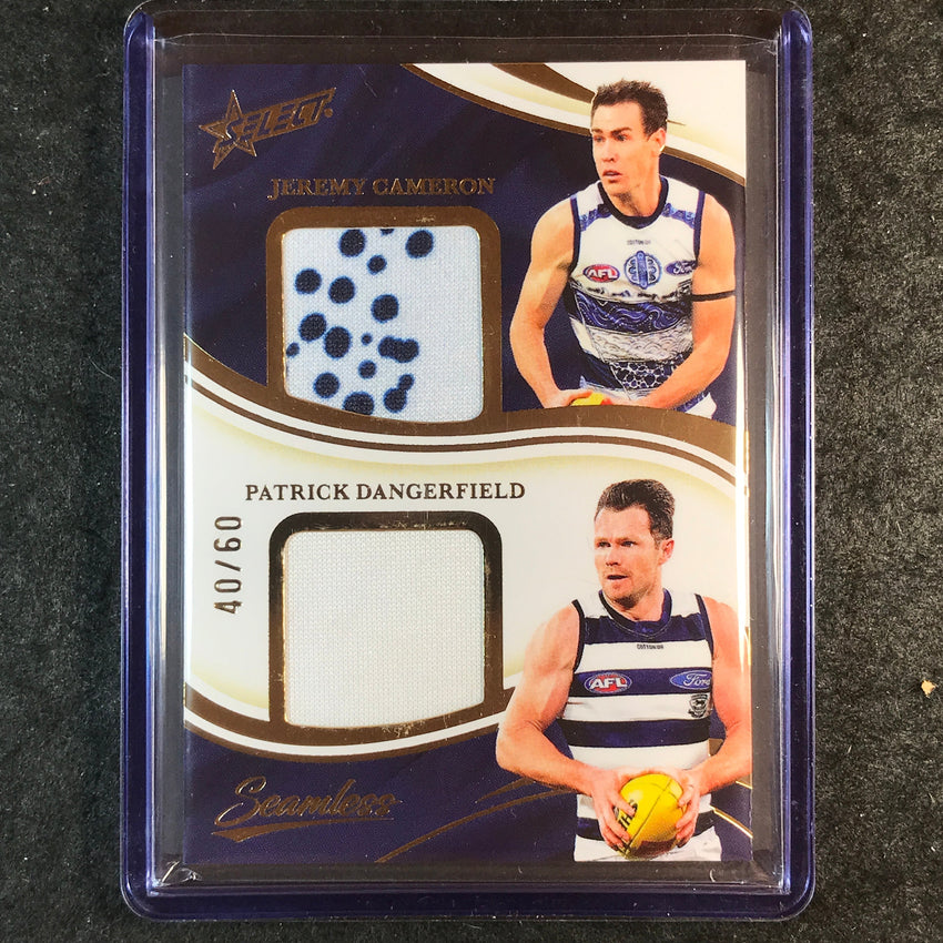 2025 Select AFL Seamless JEREMY CAMERON PATRICK DANGERFIELD Dual Patch 40/60 #19
