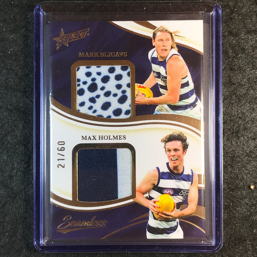 2025 Select AFL Seamless MARK BLICAVS MAX HOLMES Dual Patch 21/60 #20
