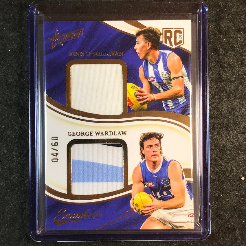 2025 Select AFL Seamless FINN O'SULLIVAN GEORGE WARDLAW Dual Patch 04/60 #36