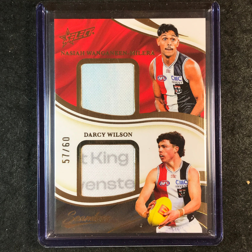 2025 Select AFL Seamless WANGANEEN-MILERA DARCY WILSON Dual Patch 57/60 #44
