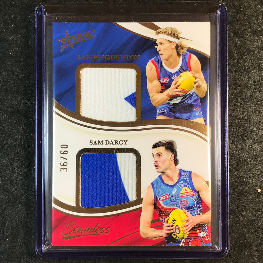 2025 Select AFL Seamless AARON NAUGHTON SAM DARCY Dual Patch 36/60 #53
