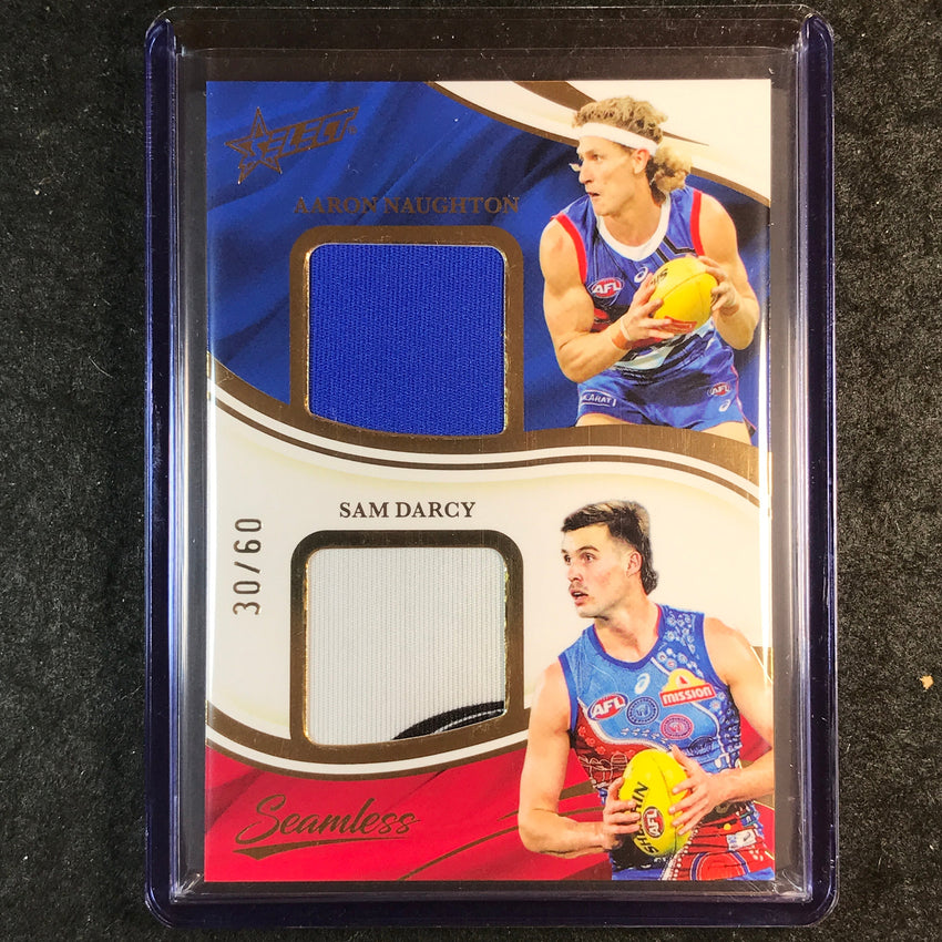 2025 Select AFL Seamless AARON NAUGHTON SAM DARCY Dual Patch 30/60 #53