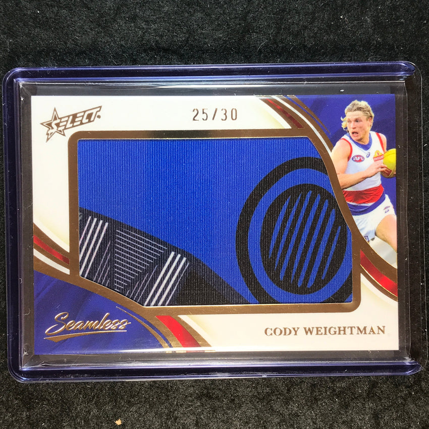 2025 Select AFL Seamless CODY WEIGHTMAN Jumbo Patch 25/30 #36