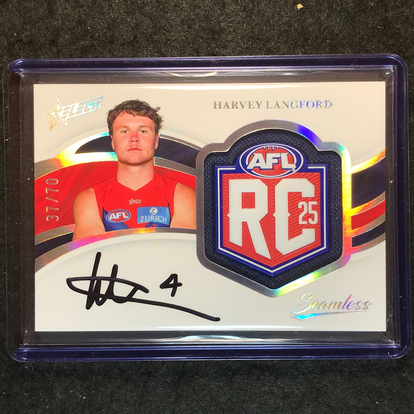 2025 Select AFL Seamless HARVEY LANGFORD Rookie Badge Signature Auto 37/70 #6